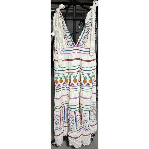 Farm Rio | Off-White Embroidered Maxi Dress - Picture 4 of 5